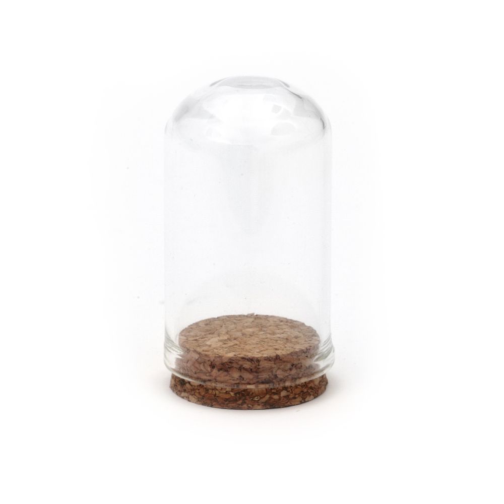 Borcan din sticlă dop de plută de 44,5x25 mm