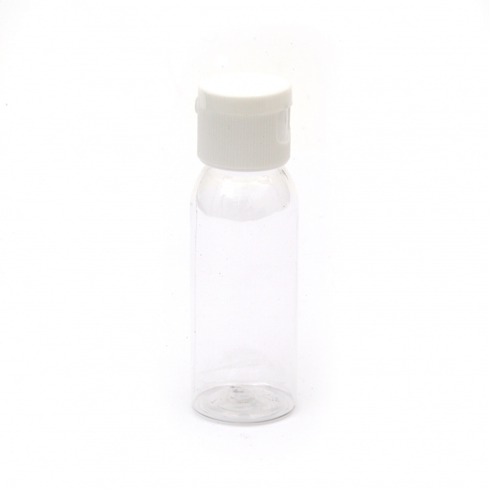 Transparent Plastic Bottle with Dispenser 8.5 cm, 30 ml