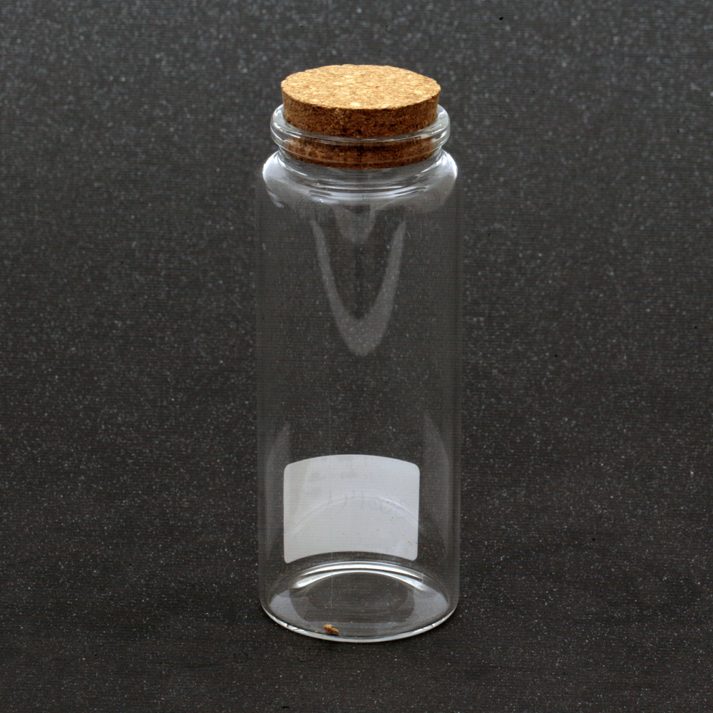 Glass Jar with Cork Stopper,  120x47 mm, 20 ml