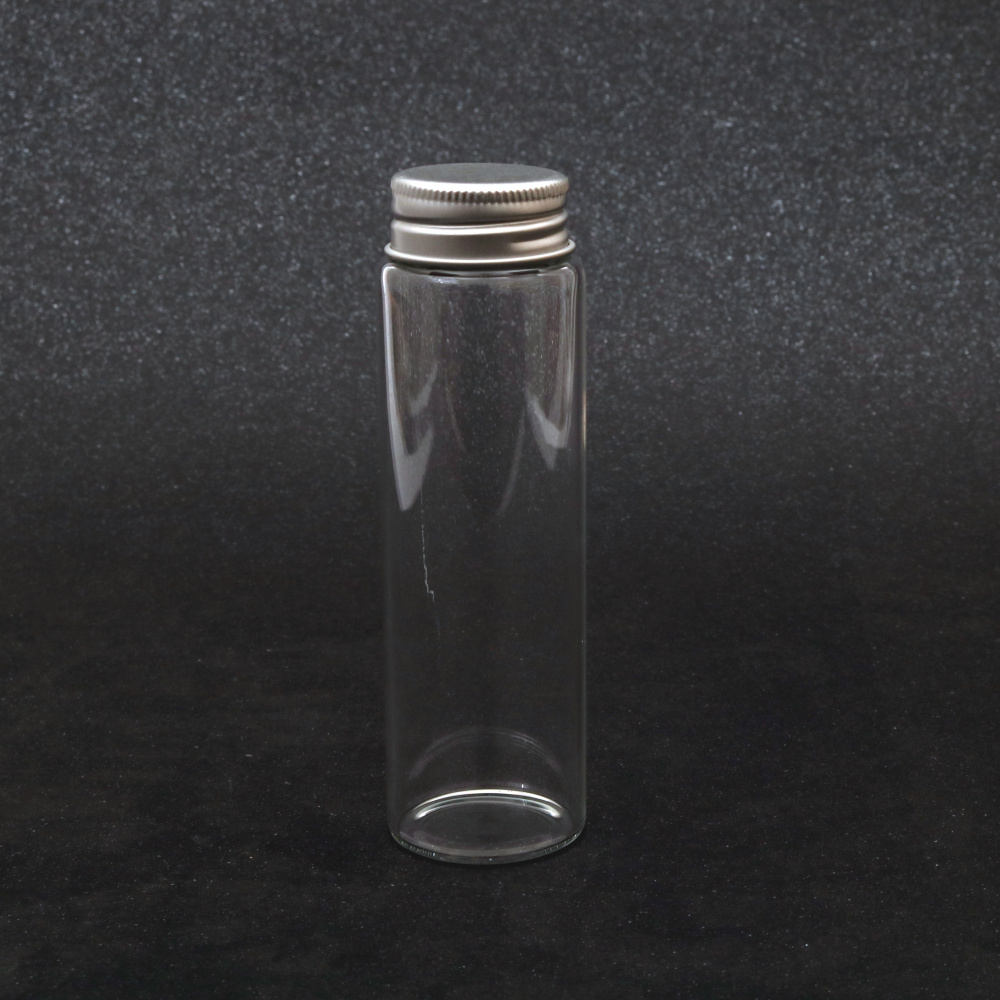 Craft Glass Bottle with Metal Cap / 37x120 mm, 100 ml