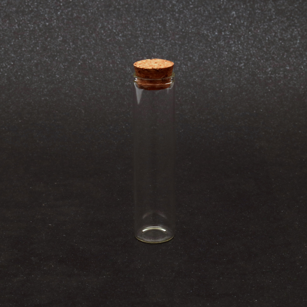 Mini Glass Bottle with Cork Stopper / 22x90 mm, 25 ml
