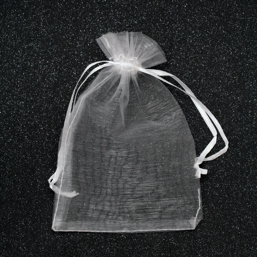 Organza Jewelry Bag / 13x18 cm / White