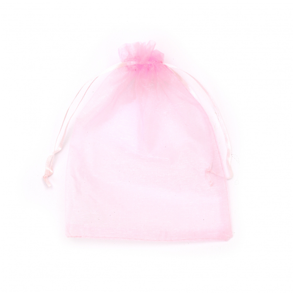 Jewelry Gift Bag Made of Organza / 13x18 cm / Pink