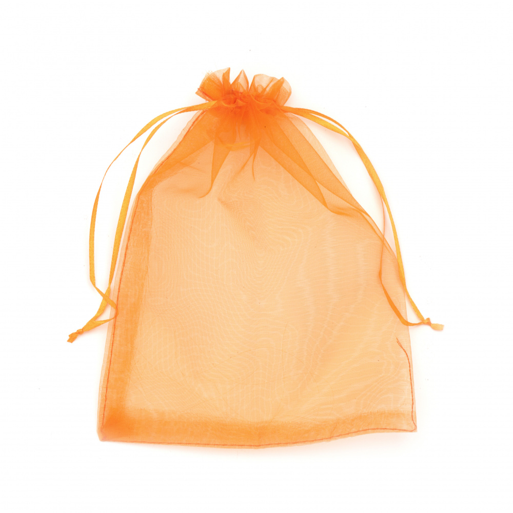 Organza Gift Bag with Drawstring / 17x23 cm / Orange