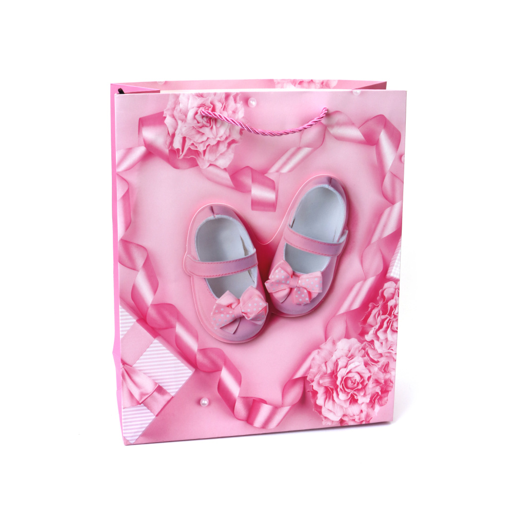 Pungă cadou carton 26x32x10 cm 3D Fetiță
