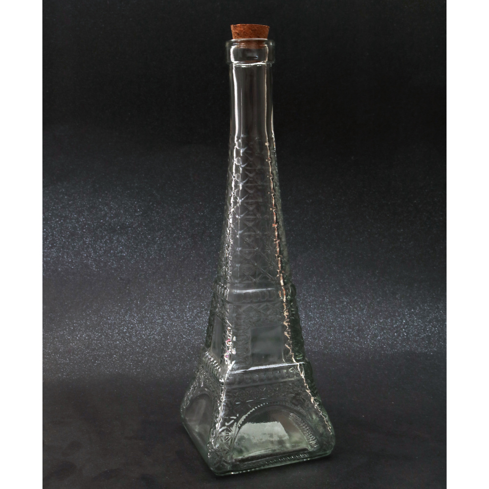Glass Bottle Eiffel Tower with Cork Stopper 85x280 mm 