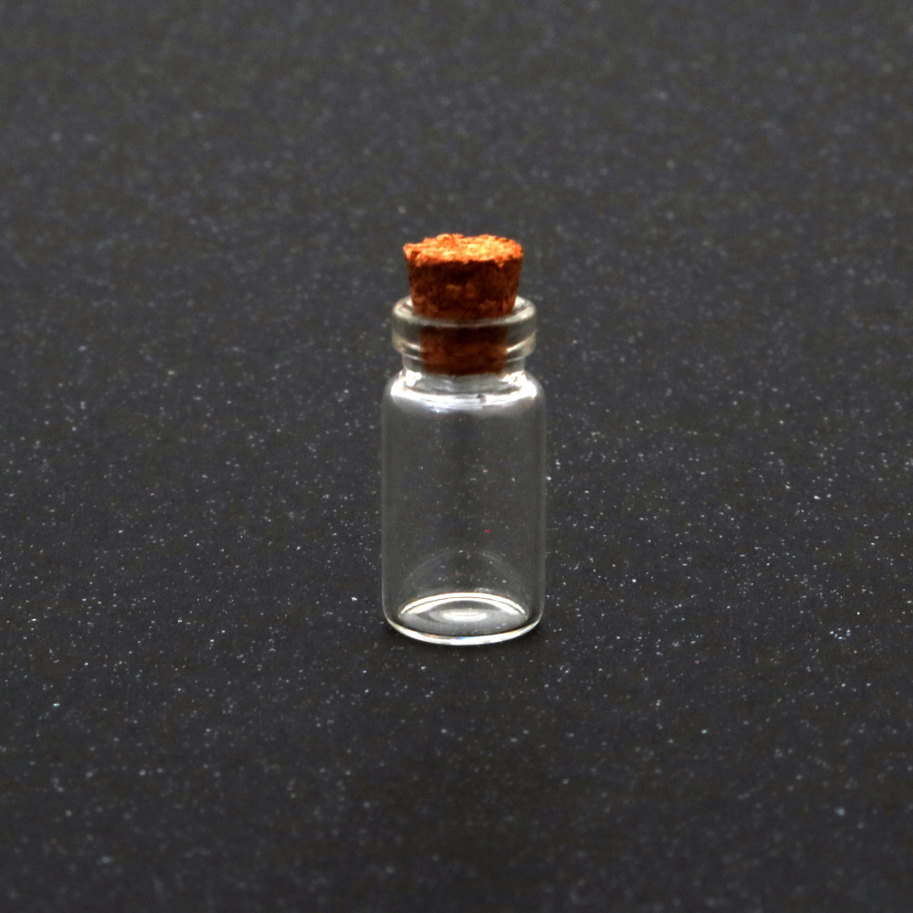 Glass Jar 12x24 mm with Cork Stopper