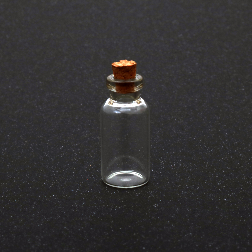 Glass Jar 18x40 mm with Cork Stopper