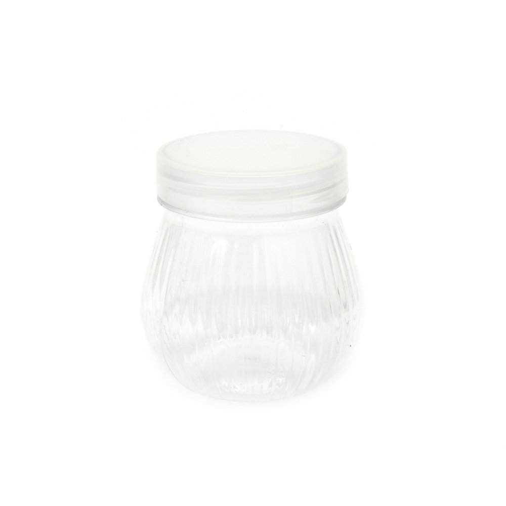 Plastic Jar 70x68 mm with Cap,  Opening: 50 mm