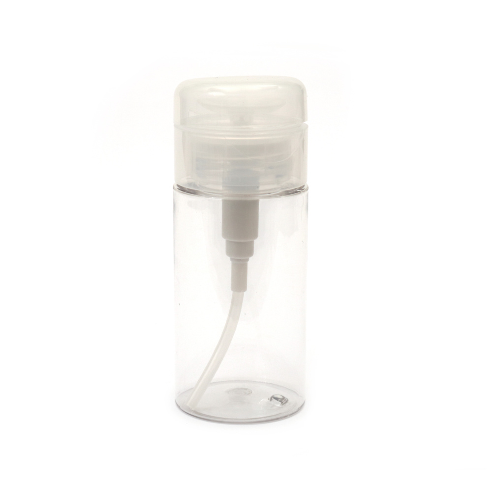Empty Plastic Pump Bottle / 117x48 mm / 120 ml