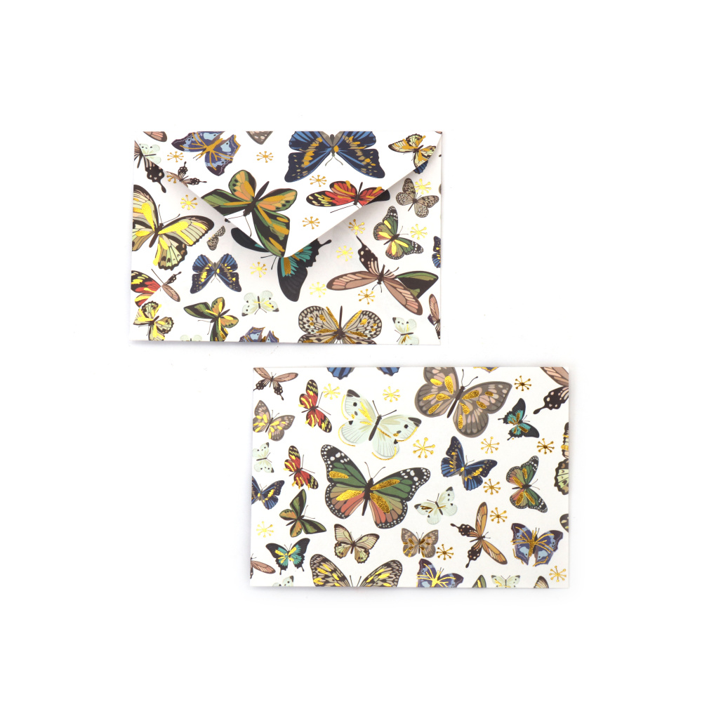 Mini Envelope with Flower Design 11x7.5 cm - 10 pieces