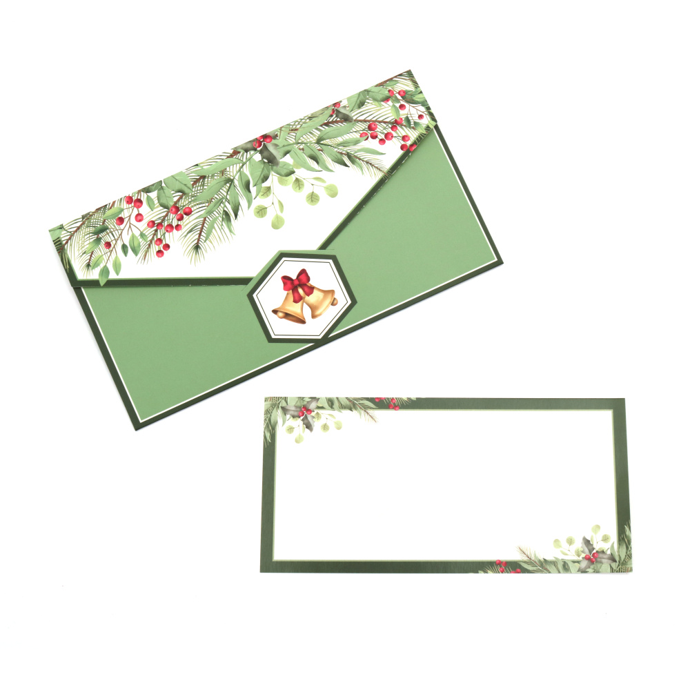 Money envelope 10x18 cm Merry Christmas - 1 piece