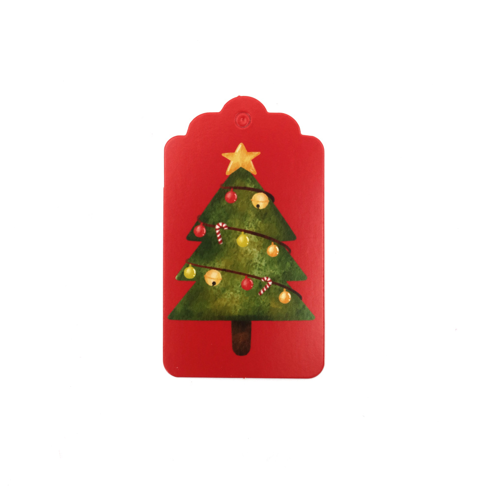 Cardboard Gift Tags for Christmas / 45x75 mm - 6 pieces