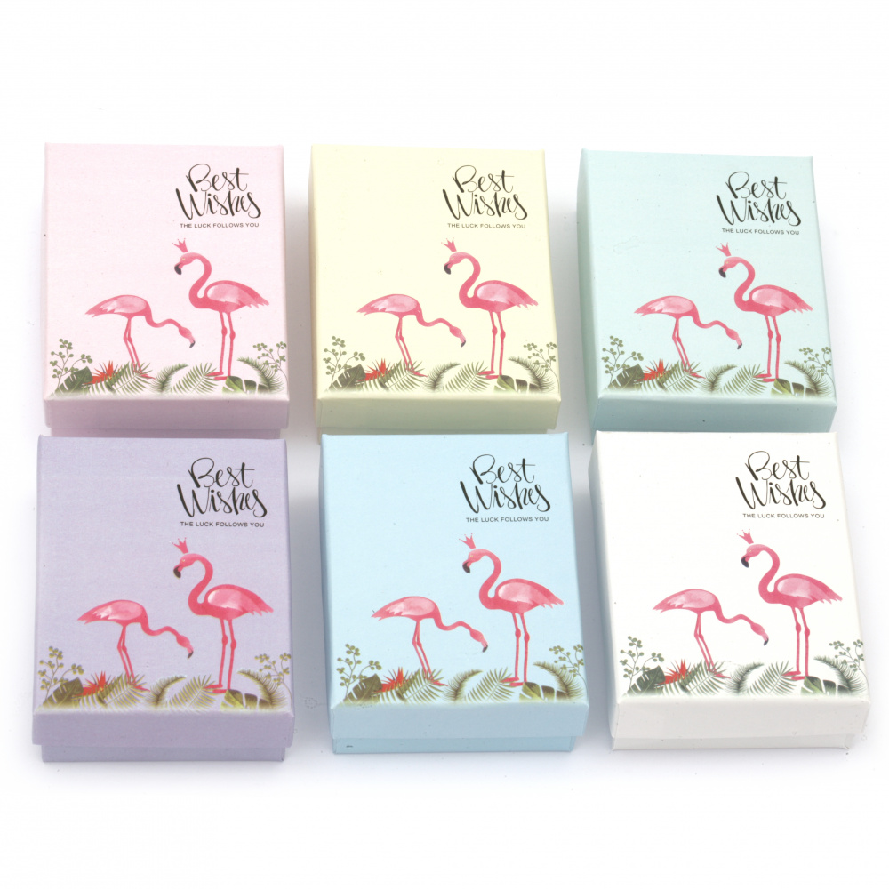 Jewelry box 70x90 mm ASSORTED Flamingo