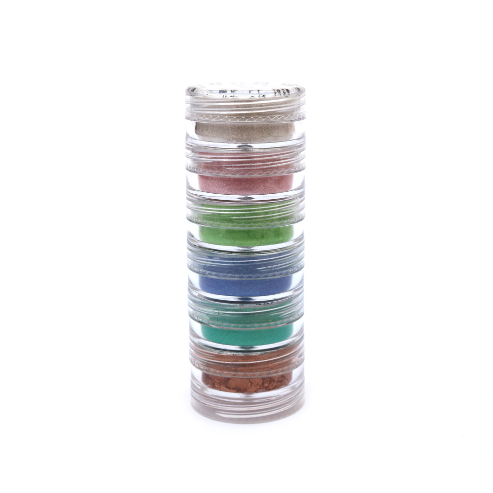 Set de pigmenti sidefati pentru manichiura - 6 culori