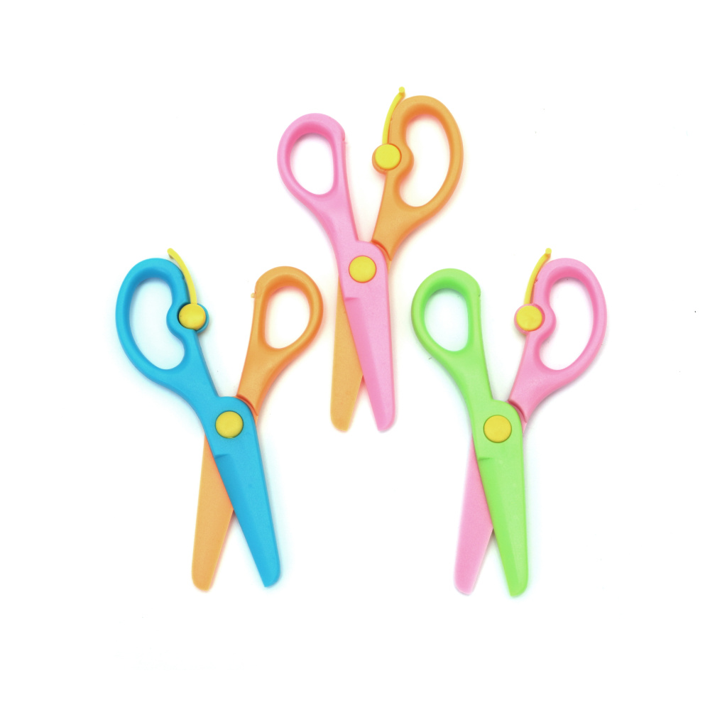 Plastic Scissors AS04, 13.5x6 cm, Mixed Colors