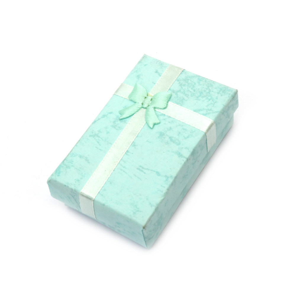 Jewelry Gift Box with Ribbon / 5x8 cm / Light Blue
