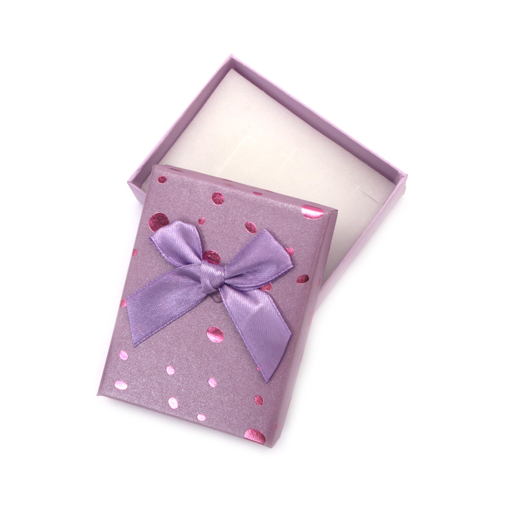 Jewelry Gift Box with Dots and Ribbon / 7x9 cm / ASSORTED