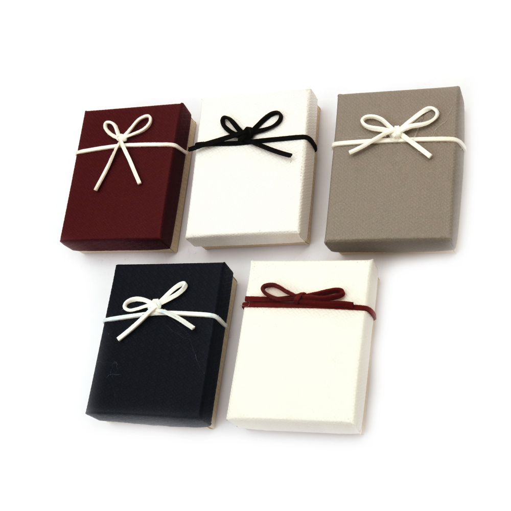 Jewelry Gift Box with Ribbon / 7x9 cm / ASSORTED