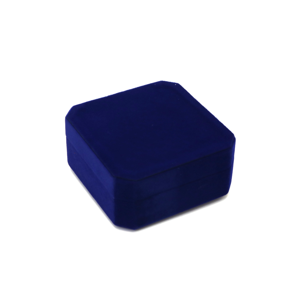 Velvet Jewelry Gift Box 9x9x4.5 cm, Color: Royal Blue