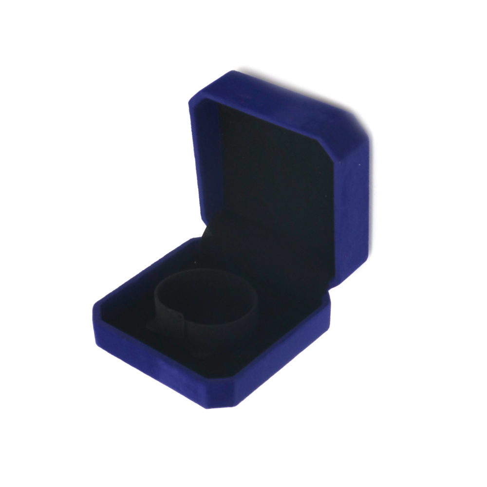 Velvet Jewelry Gift Box 9x9x4.5 cm, Color: Royal Blue