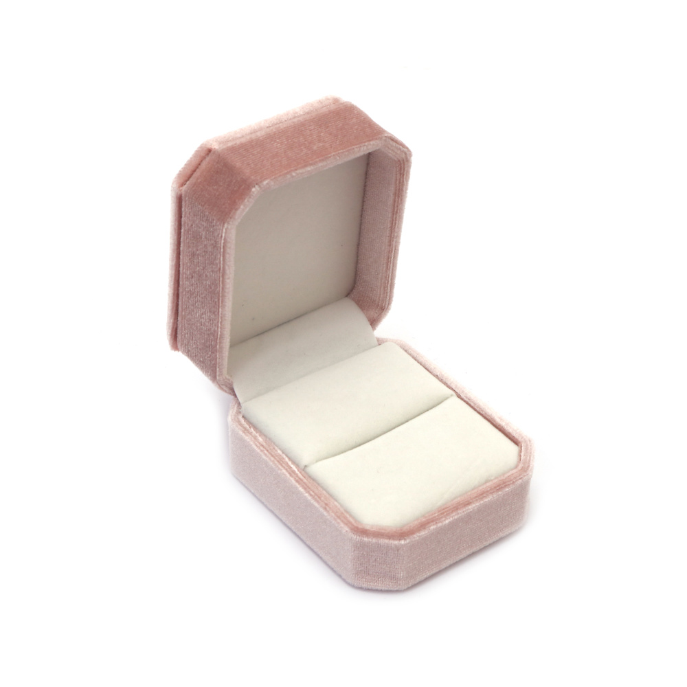 Velvet Jewelry Gift Box 6x7.5x4.5 cm, Color: Powder