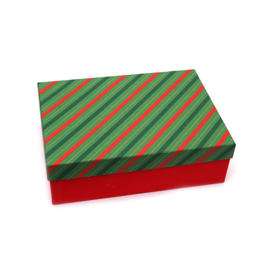 Cutie cadou 29x21x9 cm culoare verde și roșu
