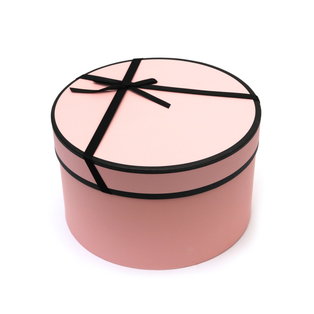 Cutie cadou rotundă 16x16x9 cm, culoare roz