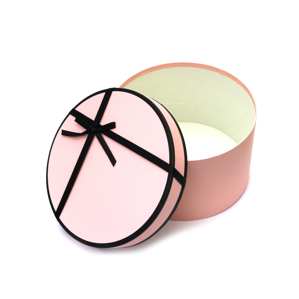 Cutie cadou rotundă 16x16x9 cm, culoare roz