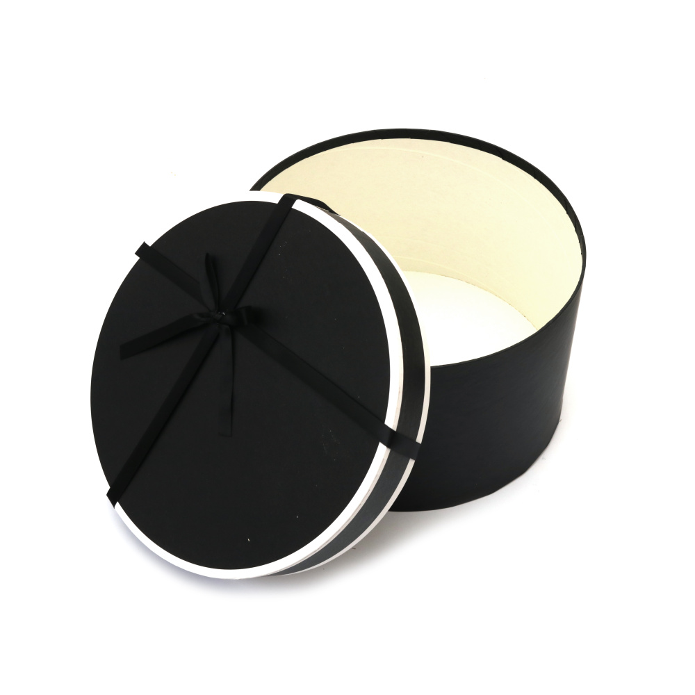 Cutie cadou rotundă 20x20x12 cm, culoare neagră