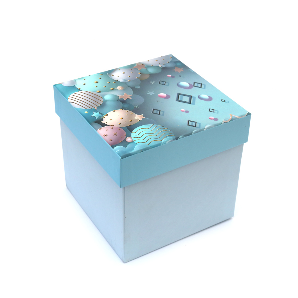 Cutie cadou 13x13x12,8 cm culoare albastră