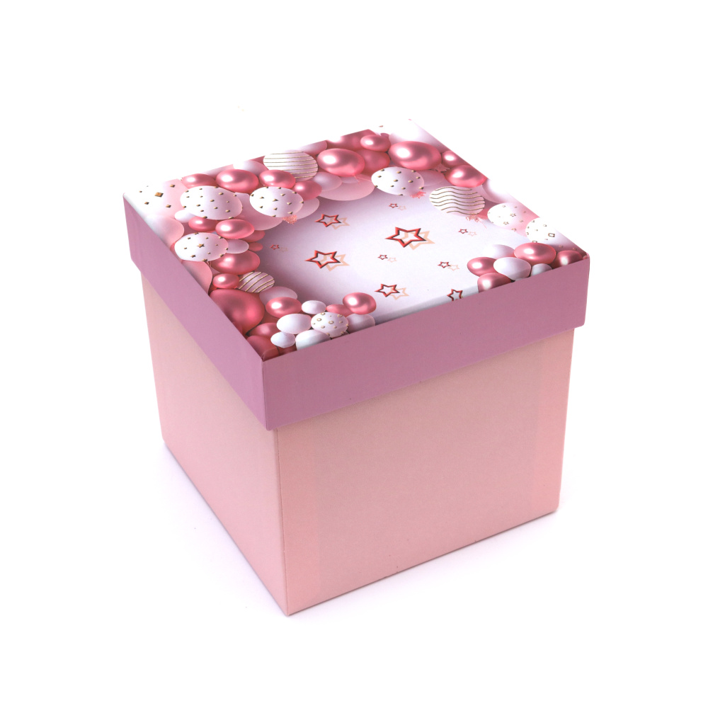 Cutie cadou 13x13x12,8 cm culoare roz