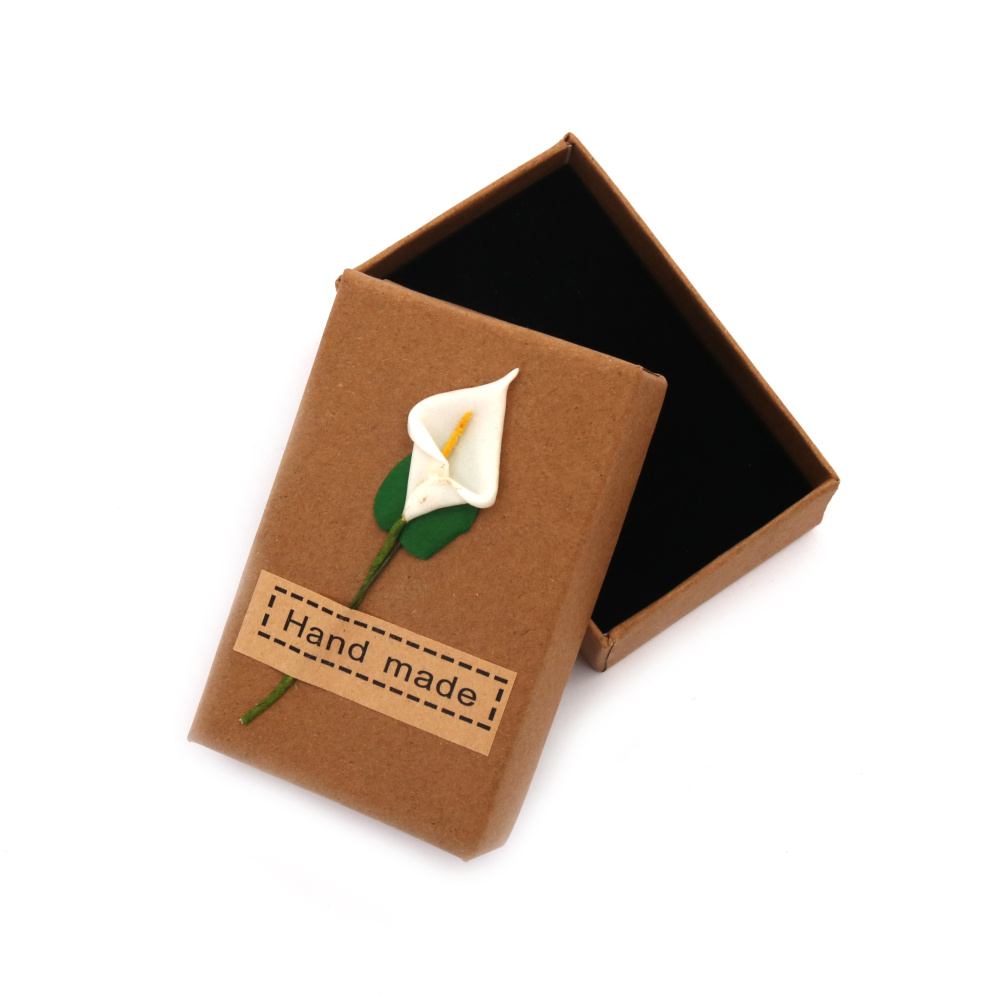 Kraft Cardboard Jewelry Gift Box, Hand made / 5.5x8.5 cm