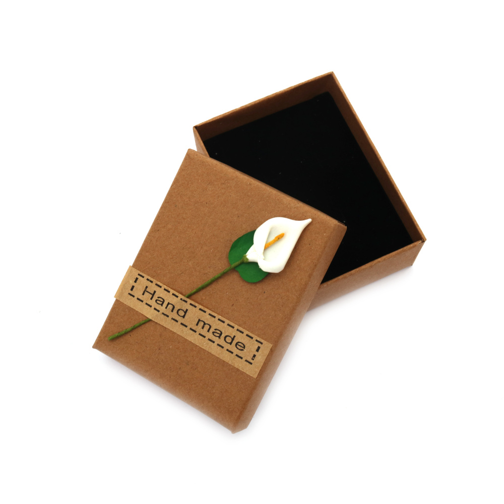 Kraft Cardboard Jewelry Gift Box, Hand made / 7x9 cm