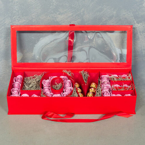 LOVE Gift Box / 56x20x10 cm / Pink