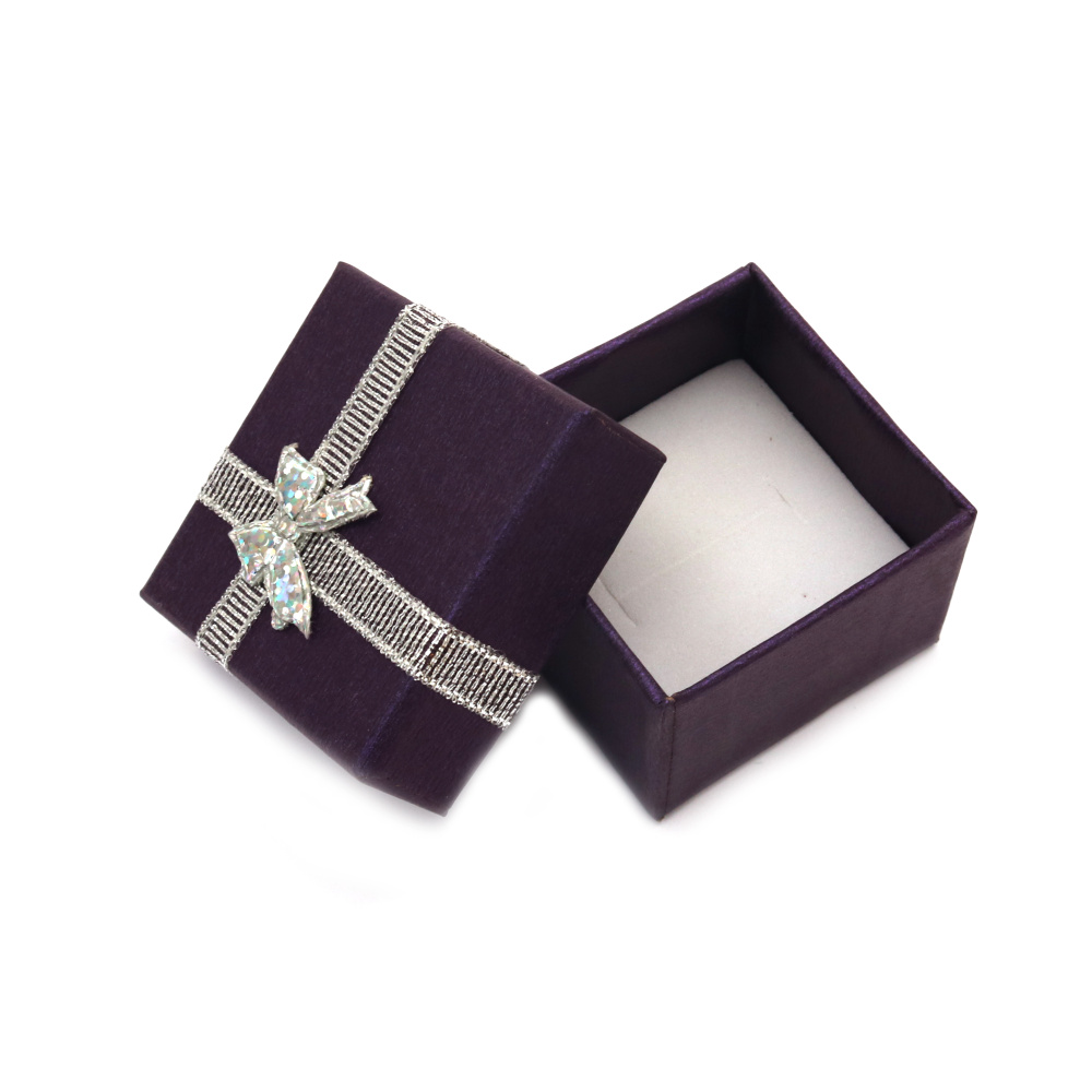 Jewelry Gift Box / 50x50 mm / Dark Purple