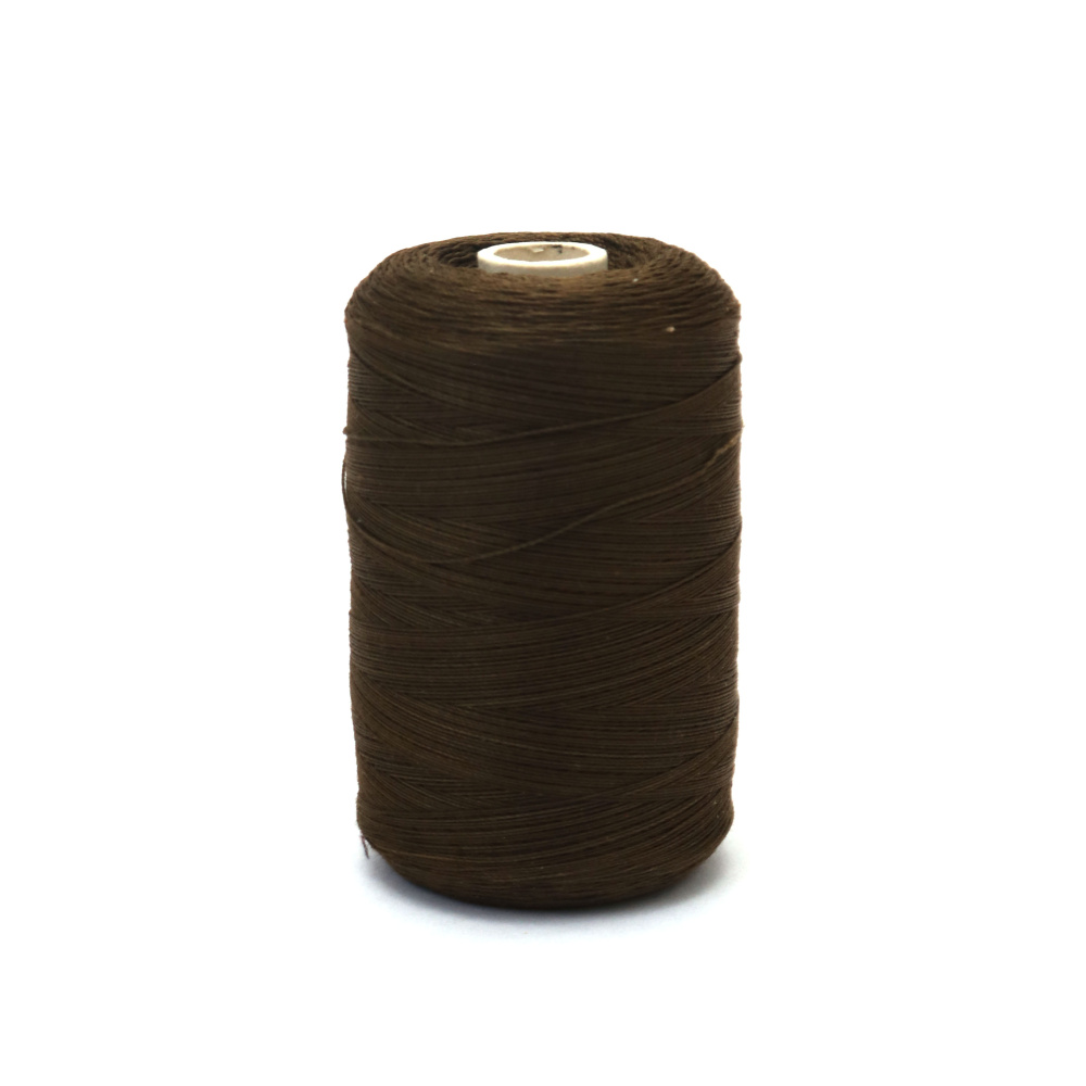 Mercerized Thread 100% Cotton,  20 Tex x 2, Dark Brown Color - 1000 meters