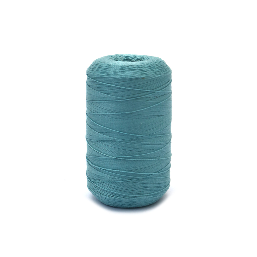 Mercerized Thread 100% Cotton,  20 Tex x 2, Blue Color - 1000 meters