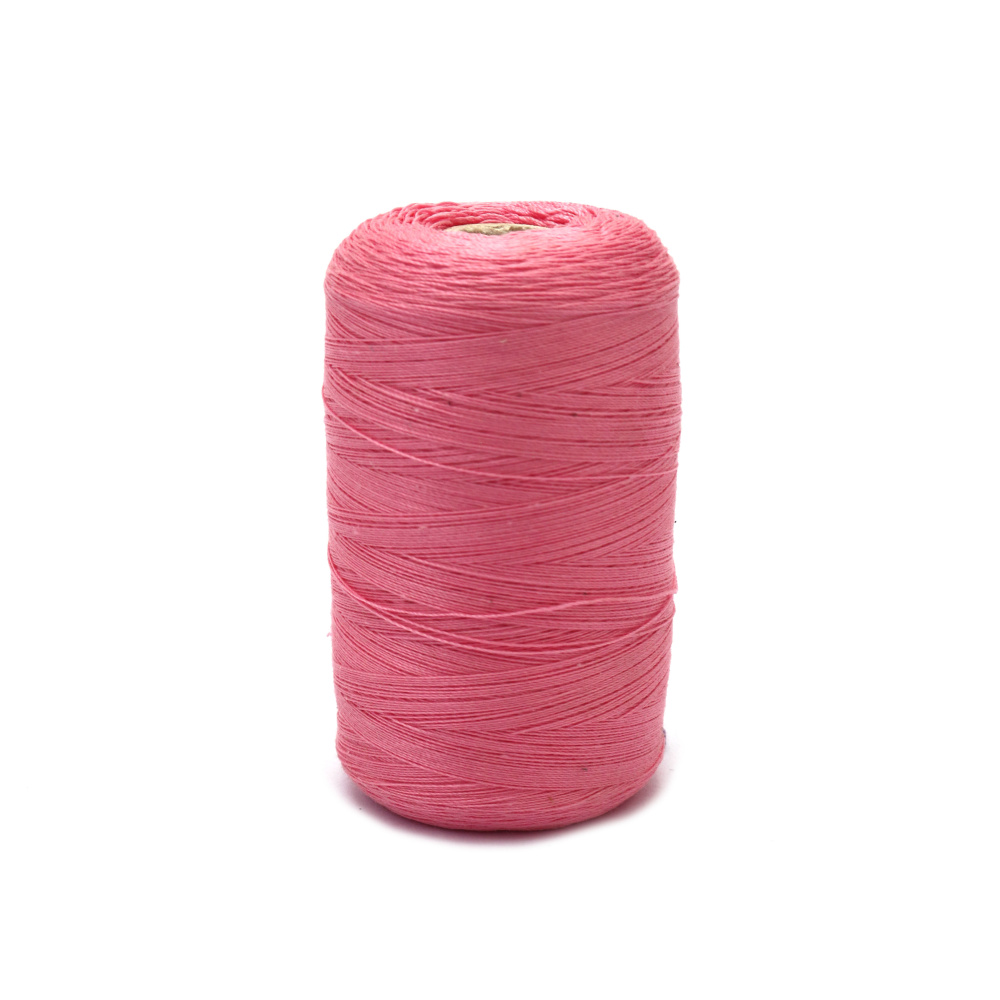 Mercerized Thread 100% Cotton,  20 Tex x 2, Pink Color - 1000 meters