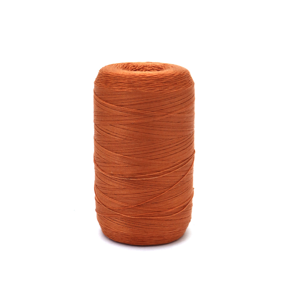 Mercerized Thread 100% Cotton,  20 Tex x 2, Orange Color - 1000 meters