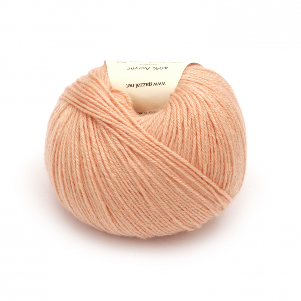Baby Wool Yarn GAZZAL - 40% Merino Wool, 40% Acrylic, 20% Cashmere Polyamide / Pink / 175 meters - 50 grams