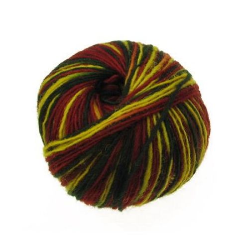 Wool yarn yellow, green, red -50 grams
