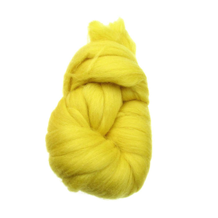 Yellow wool yarn for handmade clothes and accessories 100 grams -4 meters