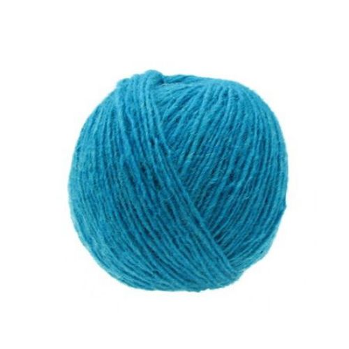 Turquoise wool yarn for handmade clothes and accessories -50 grams