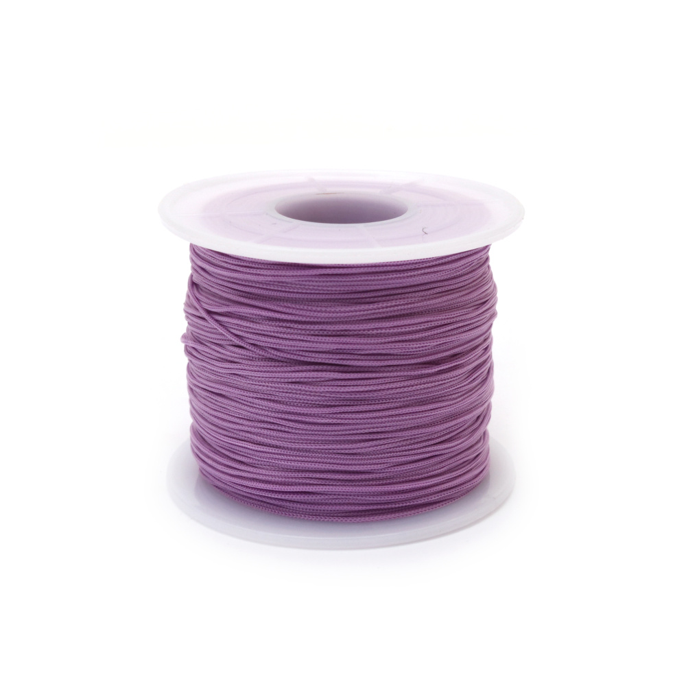 Polyester jewellery cord0.8 mm purple ~ 120 meters
