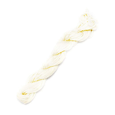 Polyester jewellery cord 2 mm white milky ~ 10 meters