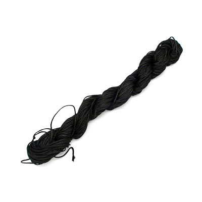 Polyester jewellery cord 2 mm black ~ 12 meters