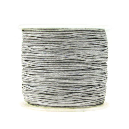 Polyester jewellery cord  1 mm gray ~ 35 meters