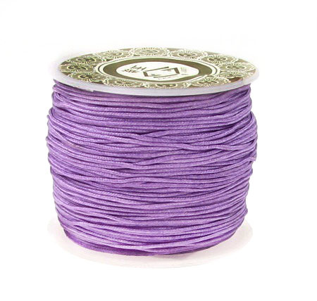 Polyester jewellery cord  1 mm purple ~ 35 meters