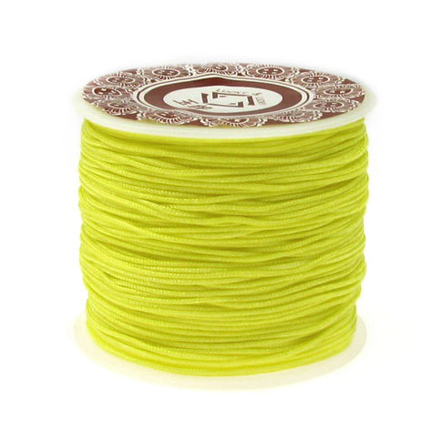 Polyester jewellery cord  1 mm yellow ~ 35 meters